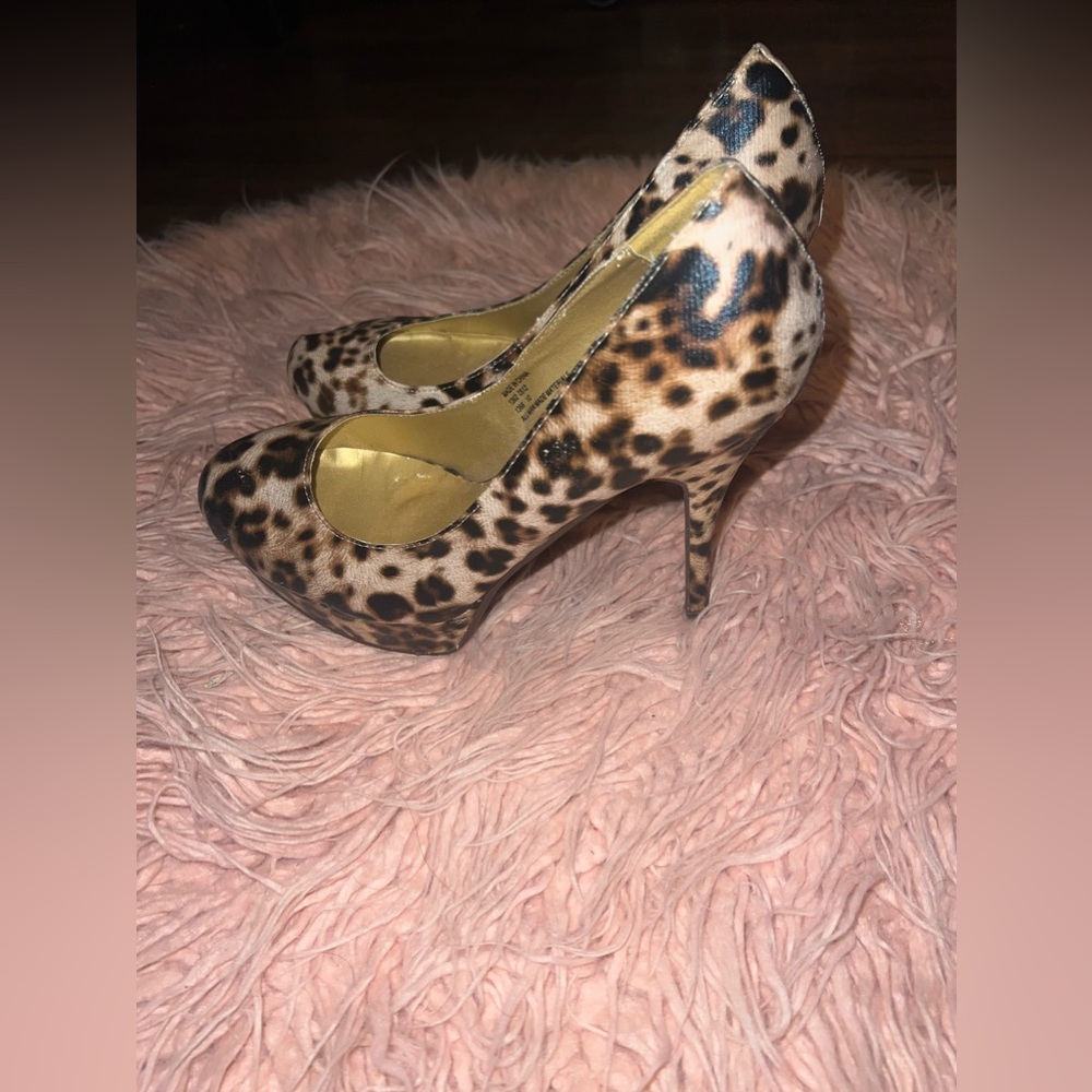Baby Girl Cheetah Print Stiletto Heels 5 Inch Size 10
